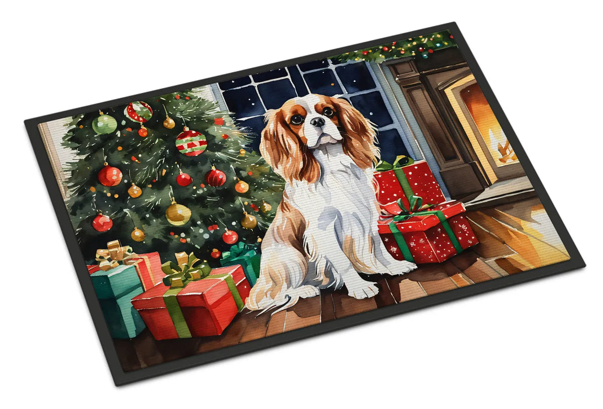 Cavalier Spaniel Christmas Doormat – Cozy Holiday Entryway Rug