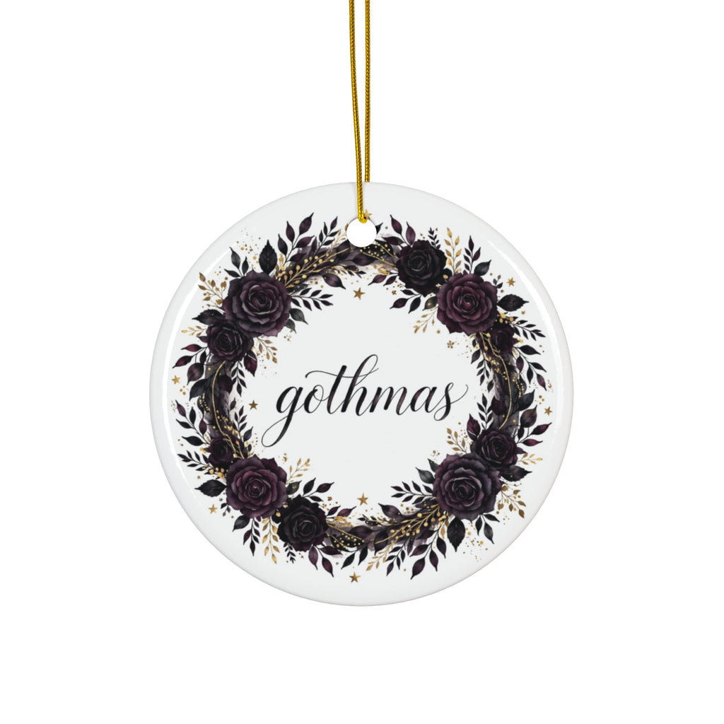 Gothmas Ornament | Dark Elegant Christmas Ornament | Pink & Black Goth Christmas Decor