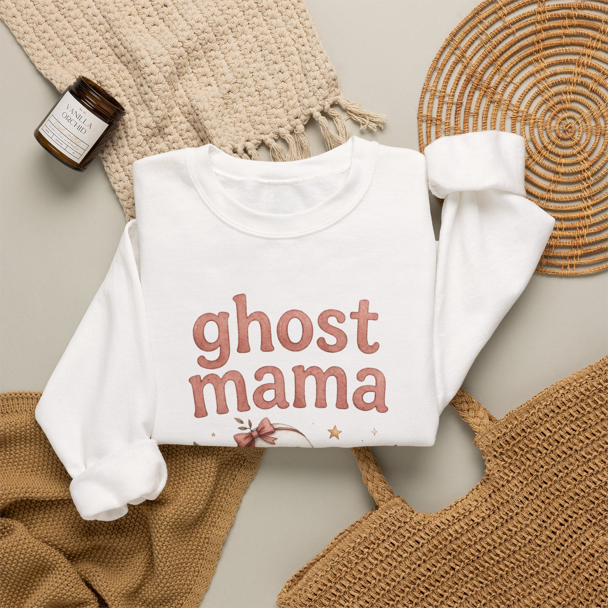 Ghost Mama Sweatshirt | Cute Halloween Mom Crewneck | Funny Ghost Sweatshirt for Moms