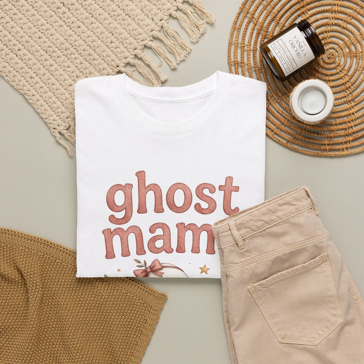 Ghost Mama T-Shirt | Cute Halloween Mom Tee | Funny Ghost Shirt for Moms