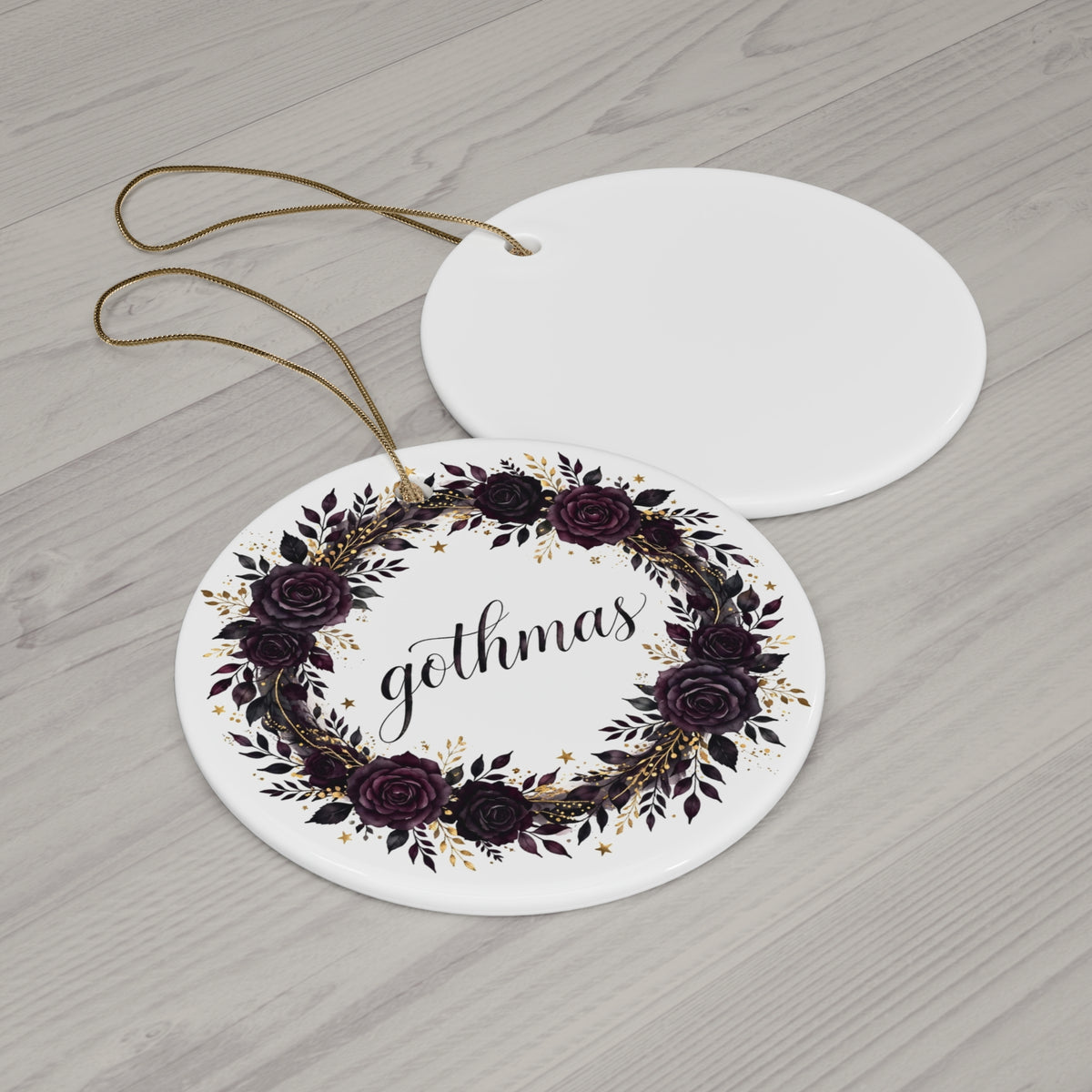 Gothmas Ornament | Dark Elegant Christmas Ornament | Pink & Black Goth Christmas Decor