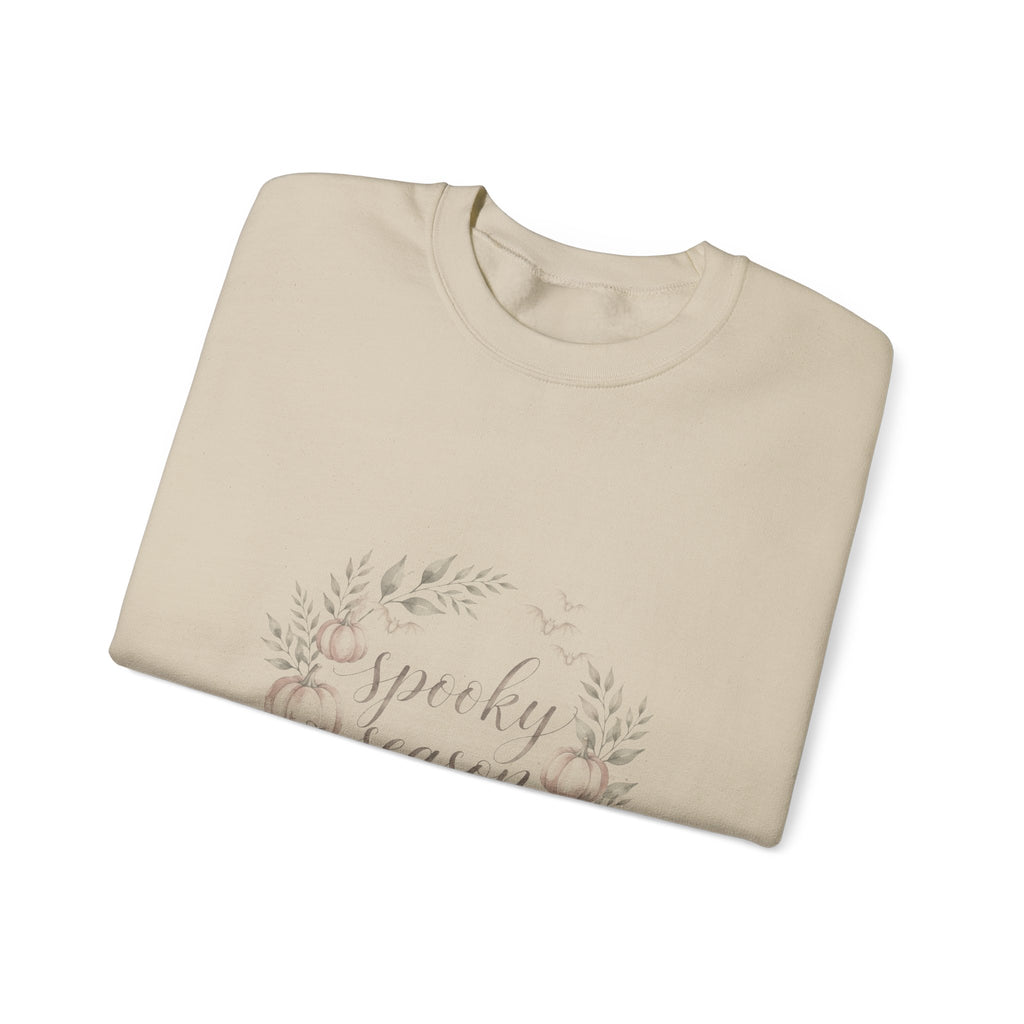 Spooky Season Sweatshirt | Cute Halloween Ghost & Pumpkin Crewneck | Fall Graphic Sweatshirt