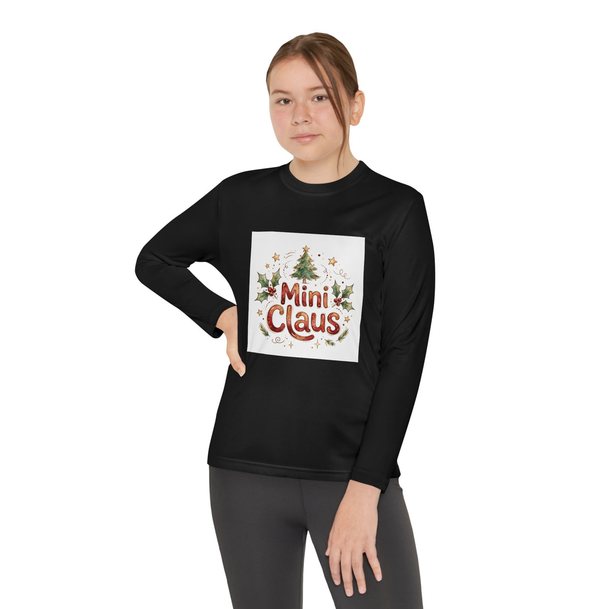 Mini Claus Kids Long Sleeve Christmas Tee