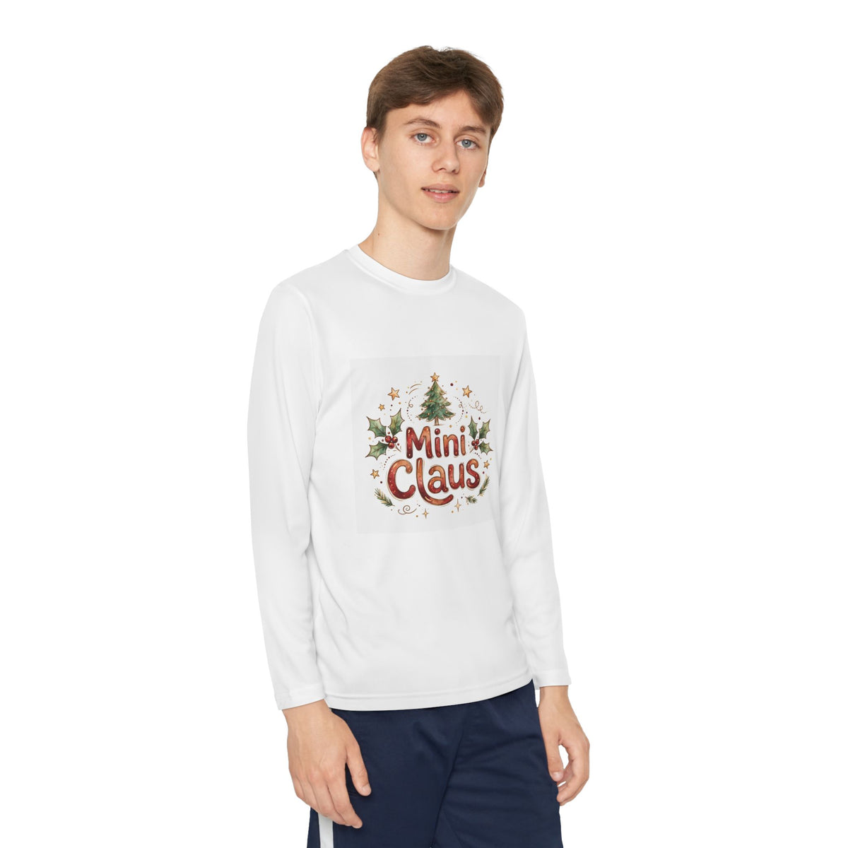 Mini Claus Kids Long Sleeve Christmas Tee