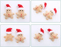 4 Packs Catnip Toys - Interactive Plush Christmas Gingerbread Man Cat Toys
