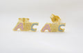 Gold Filled ABC Pendant Necklace Set & Earrings (XX15)-0