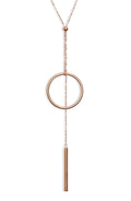 Long Drop Necklace - Rose Gold-0