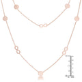 Krystal Rose Gold Stainless Steel Infinity Station Layer Necklace-0