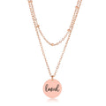 Delicate Rose Gold Plated loved Necklace-0