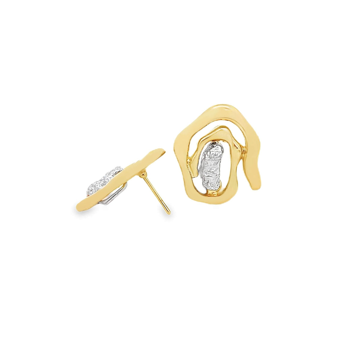 Two Tone Wavy Spiral Charm Jewelry Set (G236A)-2