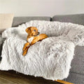 Plush Round Donut Cuddler Pet Bed – Grey, Winter Warm