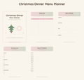 Christmas Dinner Menu Planner - Blush & Sage