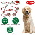 5pc Christmas Dog Rope Chew Toy Set