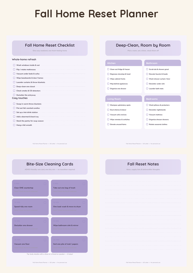 Fall Home Planner