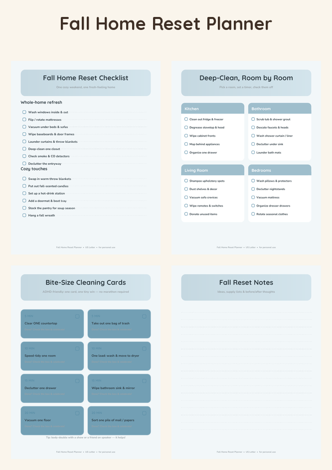Fall Home Planner
