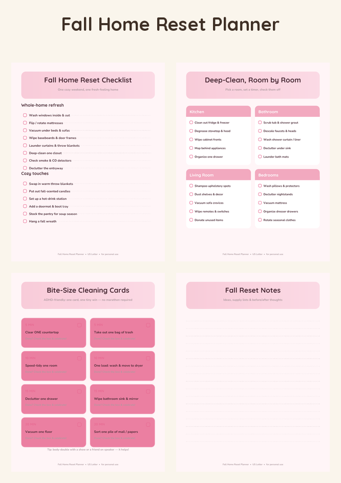 Fall Home Planner