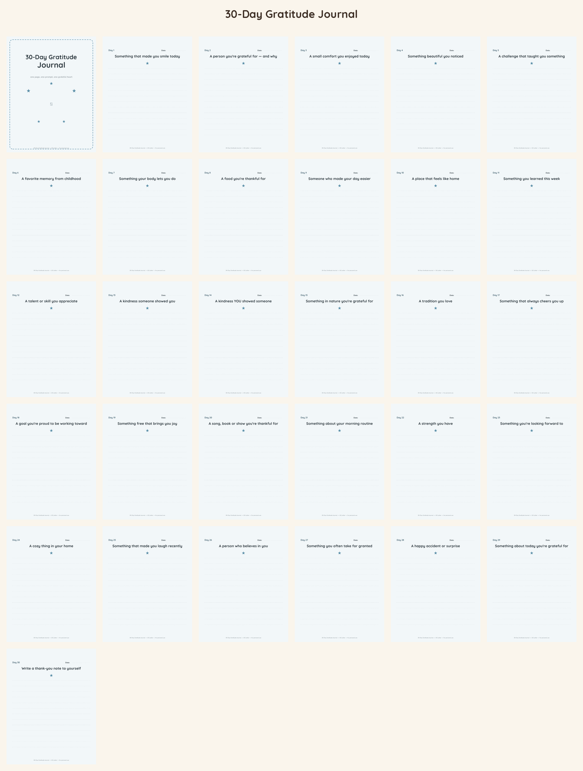 30-Day Gratitude Journal