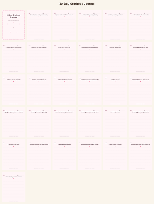 30-Day Gratitude Journal