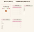 Holiday Baking & Cookie Exchange Planner - Blush & Sage