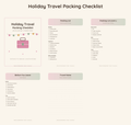 Holiday Travel Packing Checklist - Blush & Sage