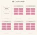 Kids Lunchbox Notes