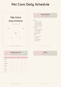 Pet Care Daily Schedule