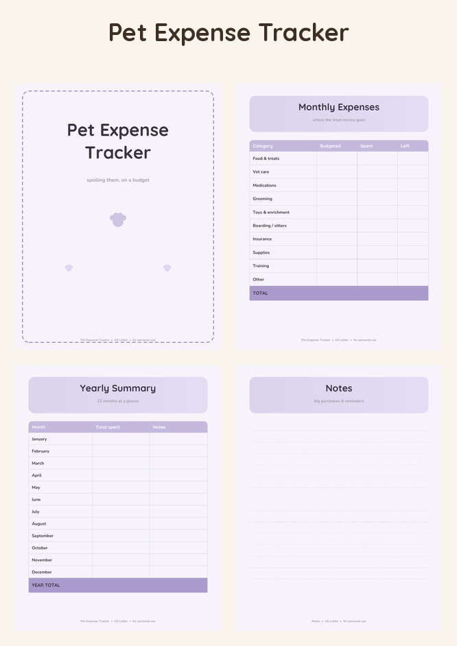 Pet Expense Tracker