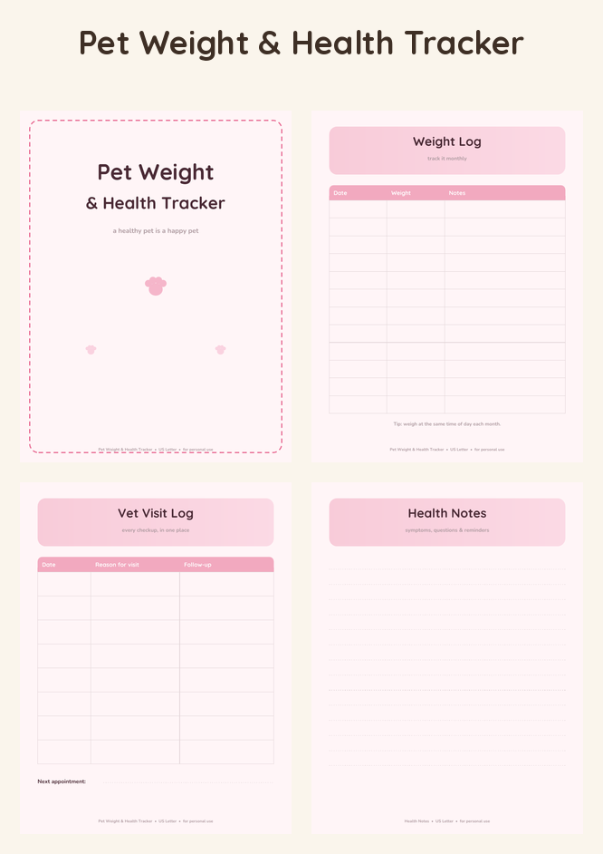 Pet Weight & Health Tracker