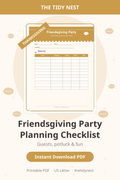 Friendsgiving Party Planning Checklist
