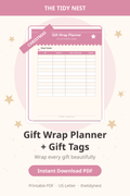 Christmas Gift Wrap Planner + Gift Tags