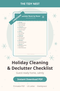 Holiday Cleaning & Declutter Checklist