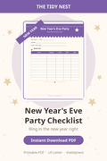 New Year's Eve Party Planning Checklist
